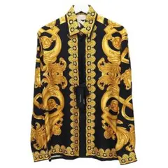 E07332 新品 VERSACE バロッコプリント L/S シルクシャツ 44のサムネイル