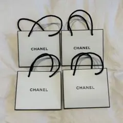 CHANEL ショップ袋 4枚セット ホワイト