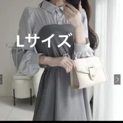 GRL ベルト付きシャツドッキングリボンワンピース