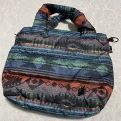 ROOTOTEの幾何学模様の多色キルティングトートバッグ