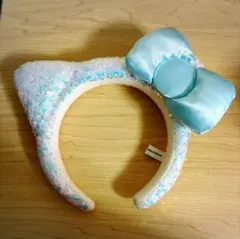 J様 専用 USJ ユニバ　キティ　スパンコール　水色　白色　カチューシャ