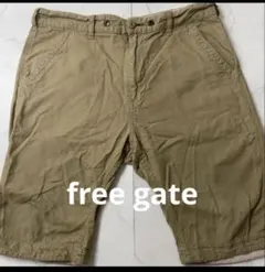 FREE GATE ハーフパンツ XL 綿100 ベージュのサムネイル