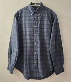 90s 美品【トミーヒルフィガー】ブルー チェック ボタンダウンシャツ