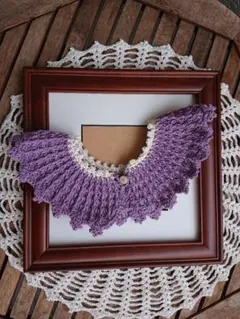 〈ハンドメイド〉キッズ用付け襟 すみれ