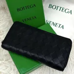 ［美品］RFID内蔵 BOTTEGA VENETA イントレチャート 長財布