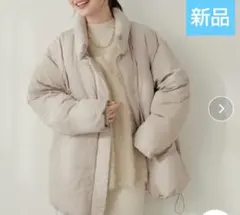 新品 ナチュラルクチュール ノンキルト 中綿ブルゾン コート M～L 軽量