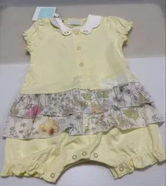 フリル付きロンパース 70cm ベベ　リバティプリント