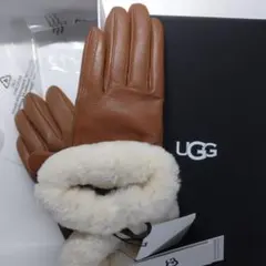新品未使用 タグ付き UGG レザーグローブ 手袋 ブラウンのサムネイル