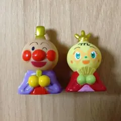 アンパンマン　指人形　ゆび人形　ソフビ　ゴールド　ひな祭り　おひなさま　2種類
