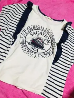 ボーダーマリン半袖Tシャツ❤️お洒落❤️