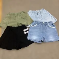 女の子　130センチ　ショートパンツ　4枚セット