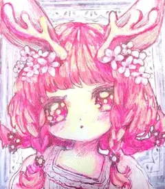 オリジナル アナログ手描きイラスト 寸松庵色紙 - メルカリ