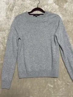 ■ユニクロ レディース カシミヤグレー クルーネックセーター S