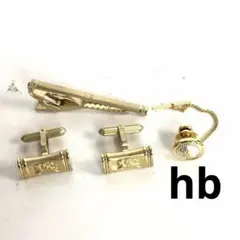 バーバリー カフスボタン ネクタイピン タイタック 3点セット ゴールドカラー
