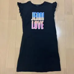 JEANNI ブラックノースリーブワンピース　ジェニィ　150 黒　女の子