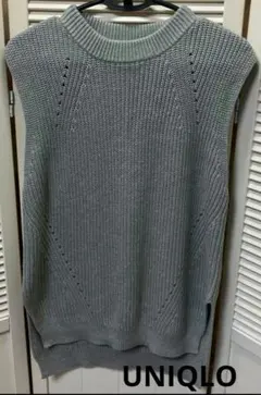 UNIQLO／ユニクロ ニットベスト グレー 【Lサイズ】