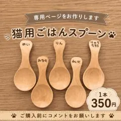 【名入れ】猫用スプーン｜離乳食・投薬に｜木製ミニスプーン｜送料無料のサムネイル