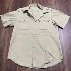 米軍実物 1980” デッド! ヴィンテージ　カーキシャツ　チノシャツ　S　13 米軍実物 1980” デッド! ヴィンテージ カーキシャツ チノシャツ S 13