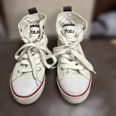 Polo ホワイト ハイカットスニーカー