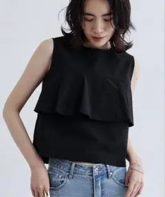 【値下げ中】GALLEST ストライプサッカーフリルブラウス