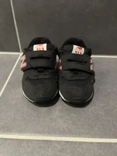 313 ニューバランス　スニーカー　14cm ブラック　レッド　赤　黒　シルバー