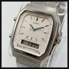 【新電池】SEIKO セイコー★ハイブリッド メンズ 腕時計 アナデジ クオーツ