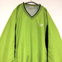 ヨネックス プルオーバー ナイロンジャケット ピステ 緑黒 S