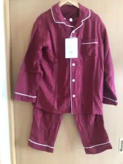 【最終値下げ】UCHINOマシュマロガーゼメンズカラーパジャマ　レッド