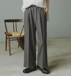 グローバルワーク　スッキリイージーパンツ　M　チャコールグレー