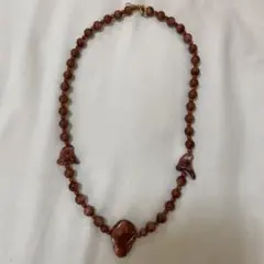 【美品！ゴールドストーン⭐︎茶金石　ネックレス　約40㌢　キラキラ太陽石