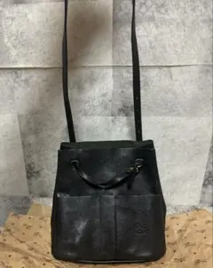 イルビゾンテ　黒 レザー ショルダーバッグ