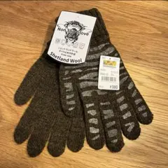 新品未使用　オリーブミックス　手袋　グローブ　シェットランドウール　すべり止め付