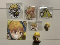 鬼滅の刃　我妻善逸　ステッカー　フィギュア　キーホルダー　カード　セット