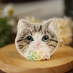 ハンドメイド・お祈り猫チャー厶ストラップ(182) ✤ミナペルホネン