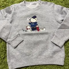 ☆ファミリア　ファミちゃん柄　裏起毛　トレーナー　110㎝　グレー☆オシャレ