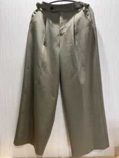 grove タックワイドパンツ カーキ