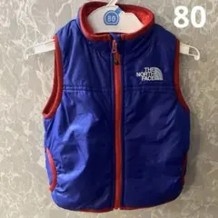 THE NORTH FACE ベビーリバーシブルベスト 80ブルー/レッド