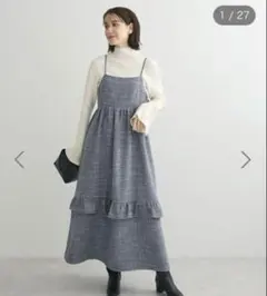 グリーンパークス ELENCARE DUE ツイード キャミワンピース