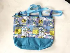 ミニオン　2WAYトートバッグ　レッスンバッグ　手さげバッグ　ファスナー付き