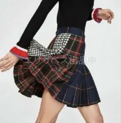 ③ZARA 安室ちゃん チェック プリーツ スカート 安室奈美恵 ザラ