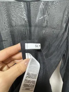 SLY シースルーブラック長袖シャツ