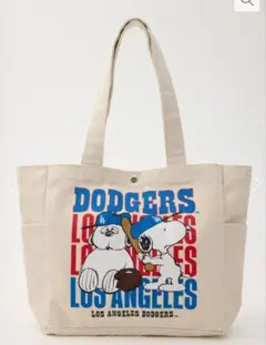 MLB×PEANUTS コラボトートバッグ オラフ SNOOPY ドジャース