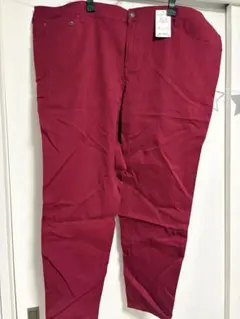 新品 大きいサイズ カジュアルパンツ ボルドーストレッチ122cm 6L