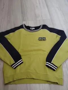 FILA トレーナー 140サイズ 黄緑/ネイビー