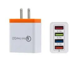 USB アダプター ACアダプター 充電器 4ポート 4口 4台同時２個セット