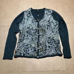 Tal bots ロンt 長袖tシャツ　カーディガン　ペイズリー　新品　M
