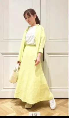 新品2022SS マッキントッシュフィロソフィー サイドリボンリネンスカート36