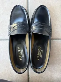 HARUTA 黒 ローファー