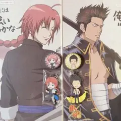 【銀魂】神威 アニくじ 色紙 缶バッジ ラバスト