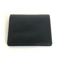UPrenoma ユーピーレノマ 二つ折り財布 黒 ブラックレザー 型押しのサムネイル